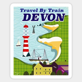 Take a Train to Devon Magnet